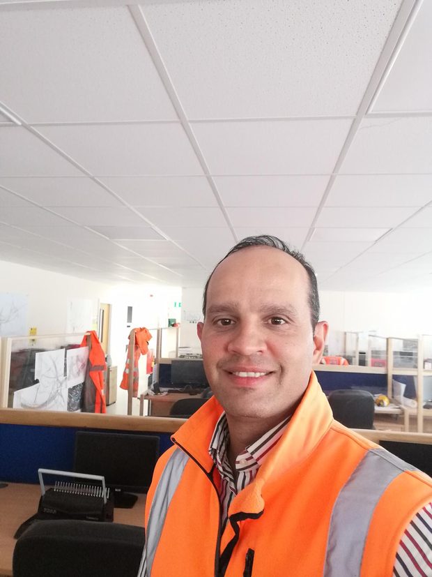 Tiago Queiroz, BEng Civil Engineer, on site